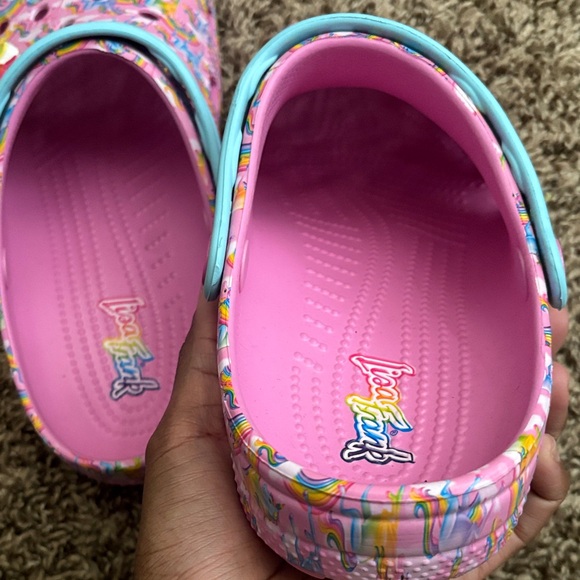 CROCS women Pink and Blue Unicorn Slippers - Picture 3 of 4